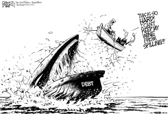 DEBT SHIPMATES by Nate Beeler