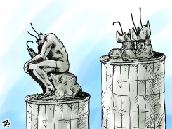 THE THINKER by Emad Hajjaj