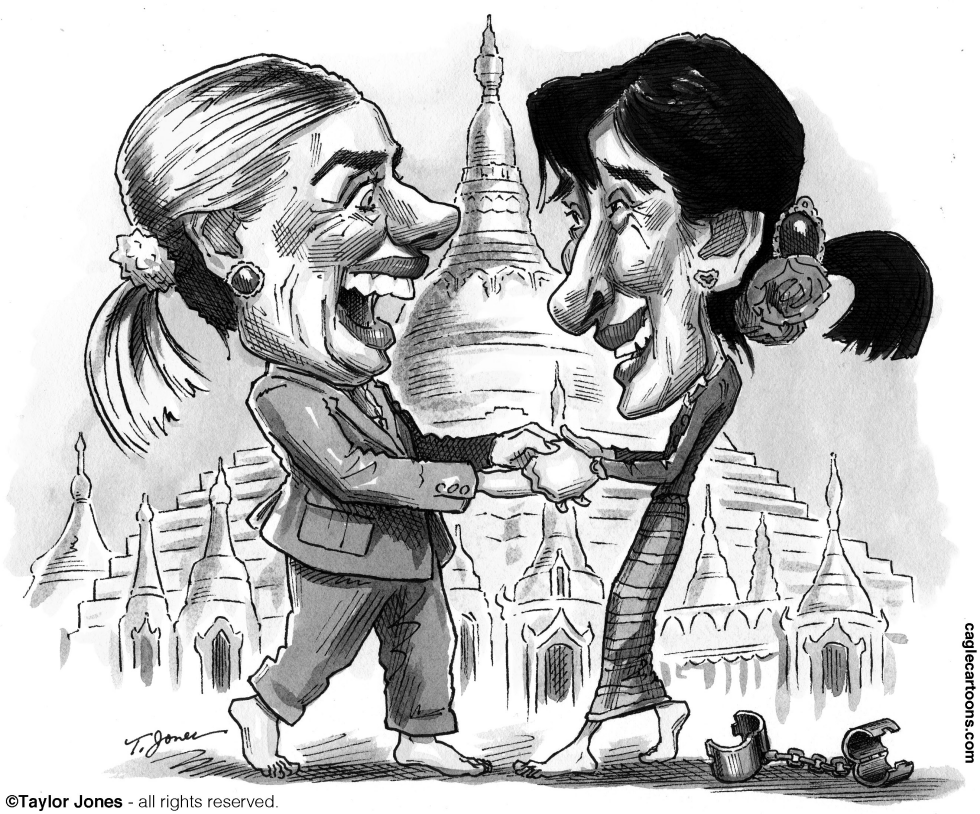 Hillary and Aung San Suu Kyi