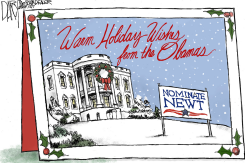 OBAMAS GREETING CARD by Jeff Darcy
