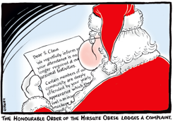 SANTA RECEIVES A COMPLAINT by Ingrid Rice