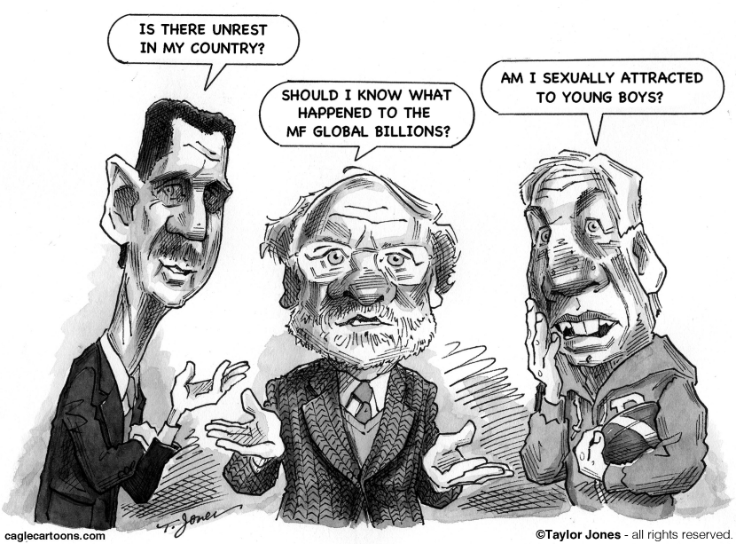 Assad, Corzine and Sandusky
