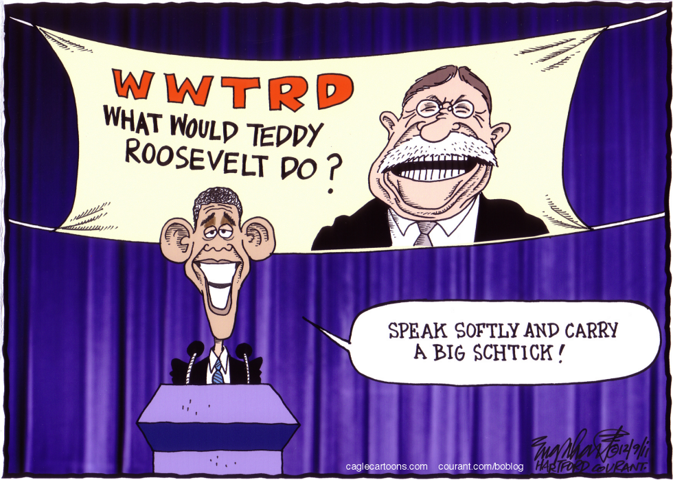  OBAMA AND TEDDY ROOSEVELT by Bob Englehart