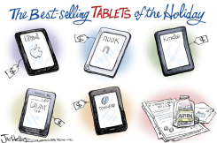 HOLIDAY TABLETS by Joe Heller