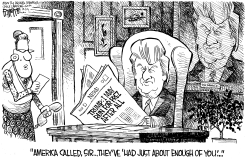 GO AWAY TRUMP by Rick McKee
