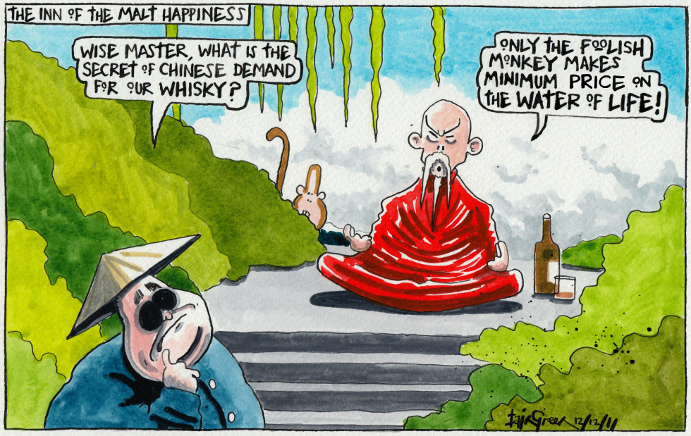 Scotch Whisky Wise Man and Monkey