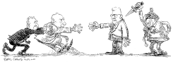 BUSH, SHARON, ABBAS, ARAFAT by Daryl Cagle