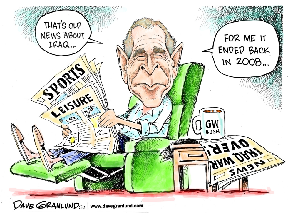 Bush and Iraq war end