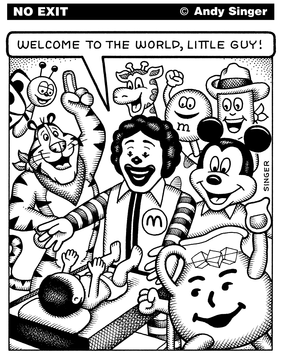 Marketeers welcome a newborn infant
