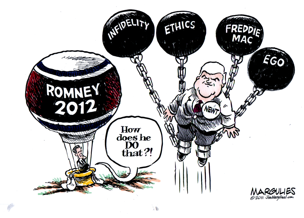 NEWT SURGES IN POLLS  by Jimmy Margulies