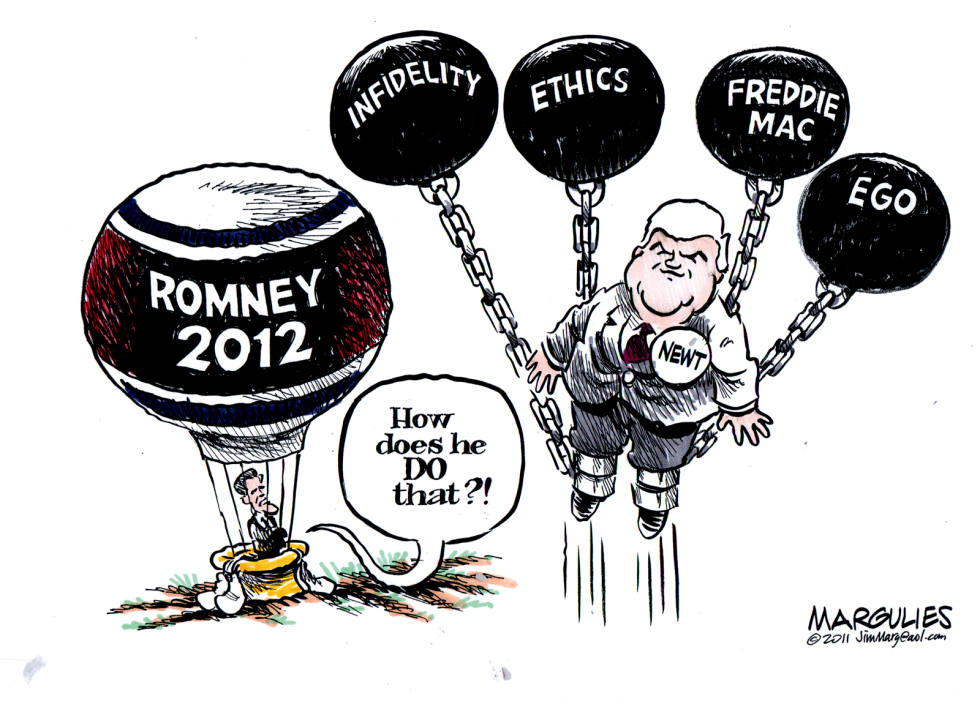 Newt surges in polls color