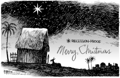 CHRISTMAS RECESSION PROOF by Rick McKee
