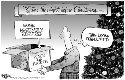 PEACE ON EARTH SOME ASSEMBLY REQUIRED by Rick McKee