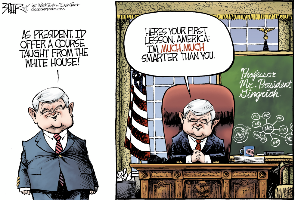  PROFESSOR GINGRICH by Nate Beeler