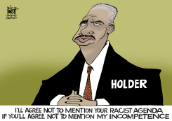HOLDER BLAMES IT ON RACE,  by Randy Bish