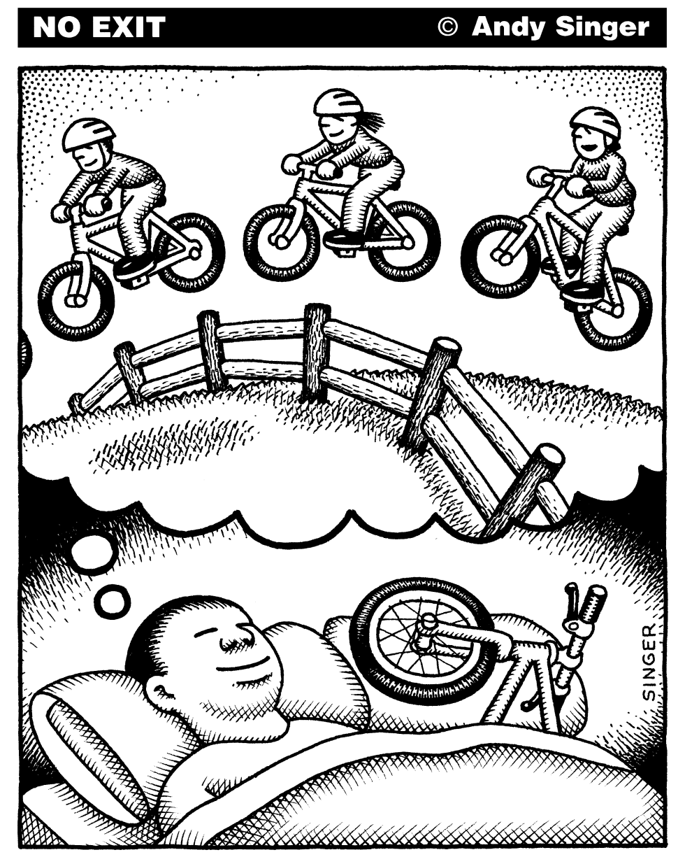 Bike Dreams Black and White