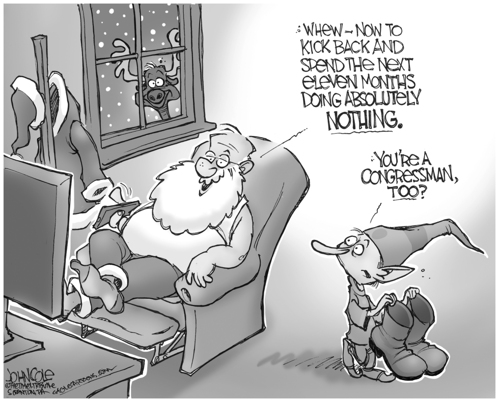 Do-nothing Santa BW