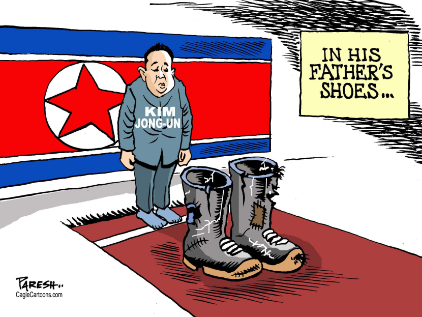In father's shoes