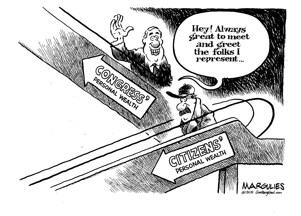 Wealth gap between Congress and citizens