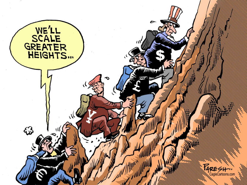 Euro hits low