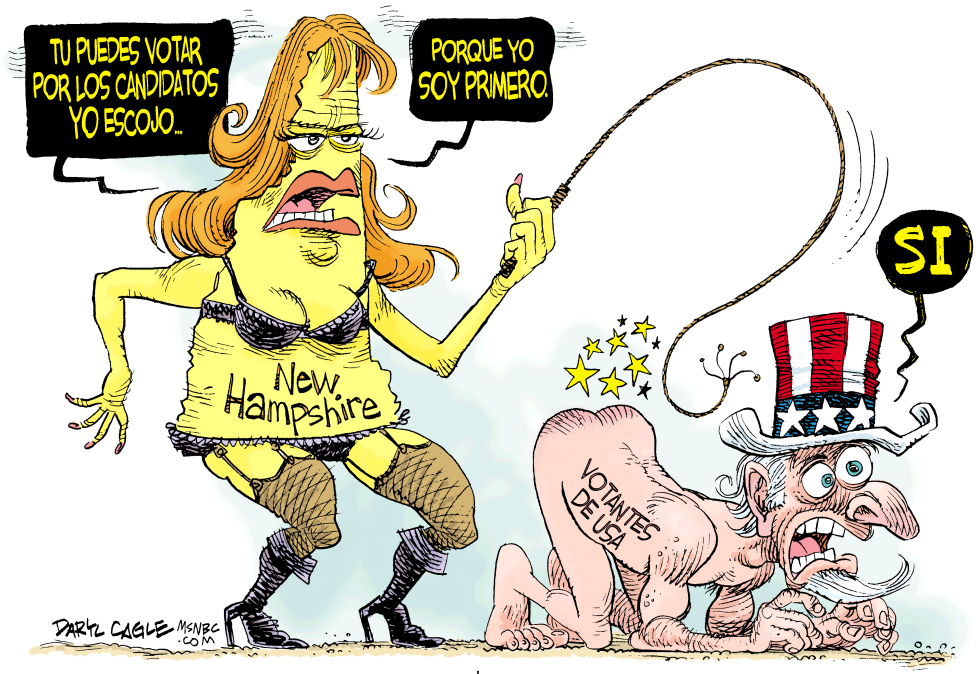  NEW HAMPSHIRE ES PRIMERO by Daryl Cagle