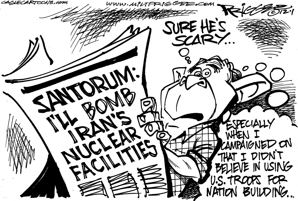  RICK W SANTORUM by Milt Priggee