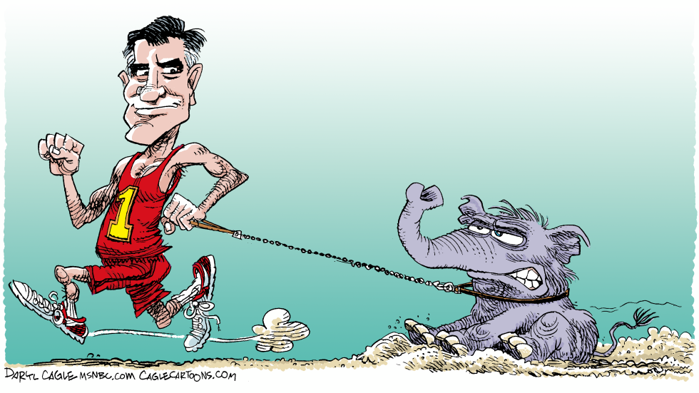 Romney and GOP Doggie COLOR