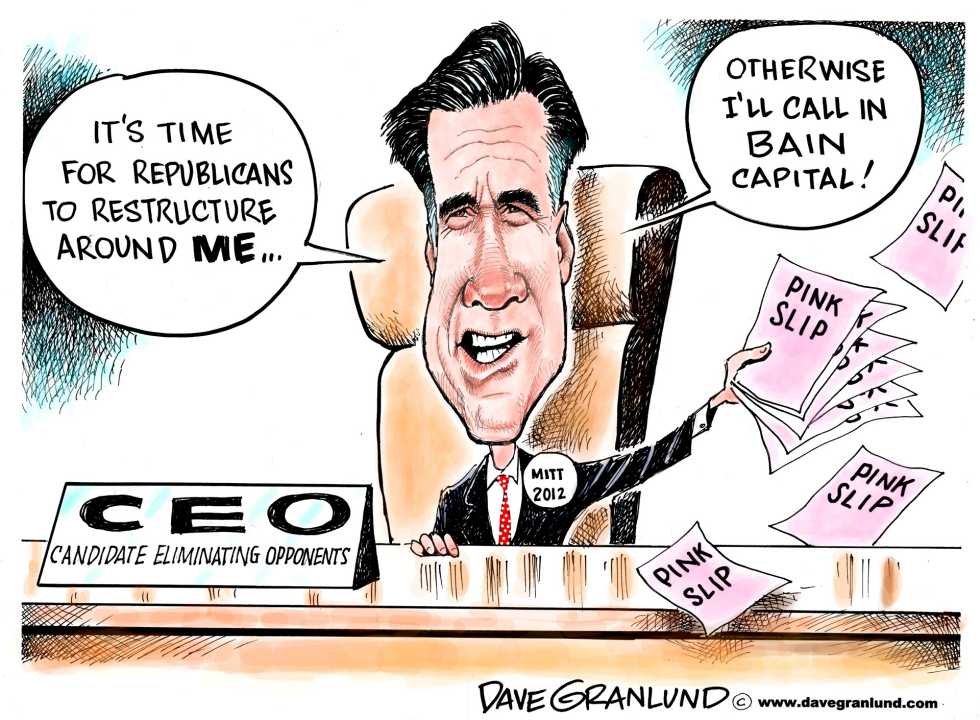  ROMNEY AND OPPONENTS by Dave Granlund