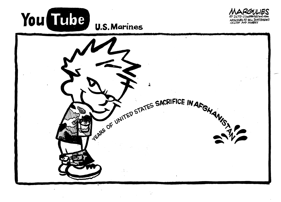 Marines urinating on Taliban