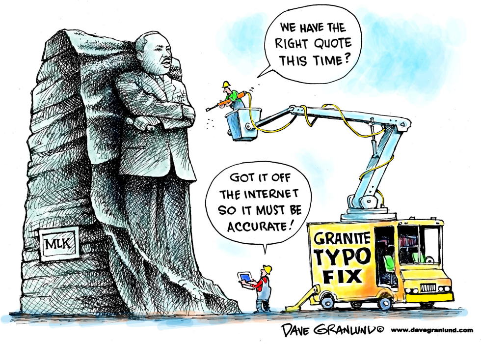 MLK statue typo fix
