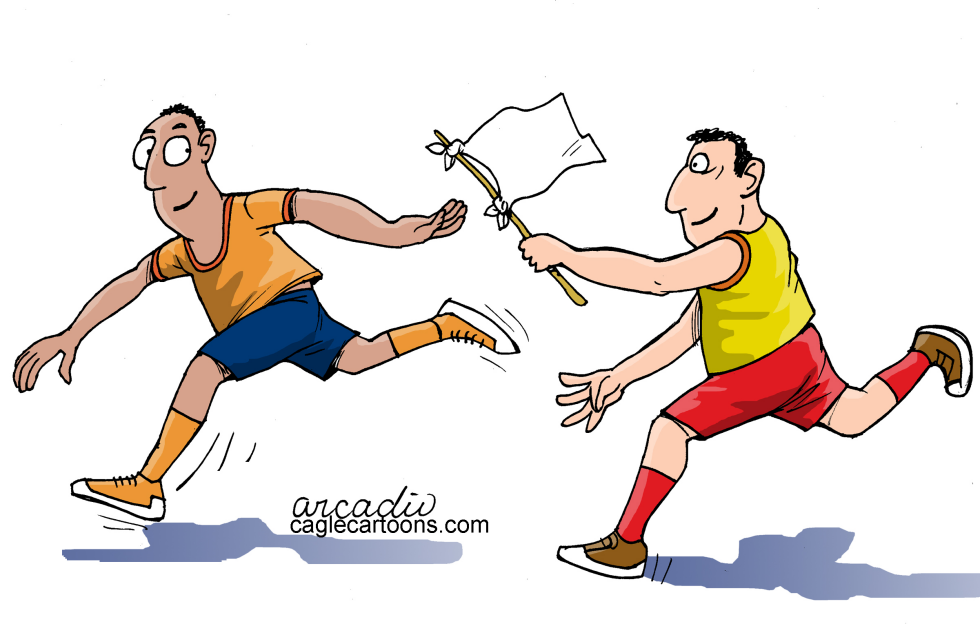  CORRIENDO POR EL TESTIGO DE LA PAZ by Arcadio Esquivel