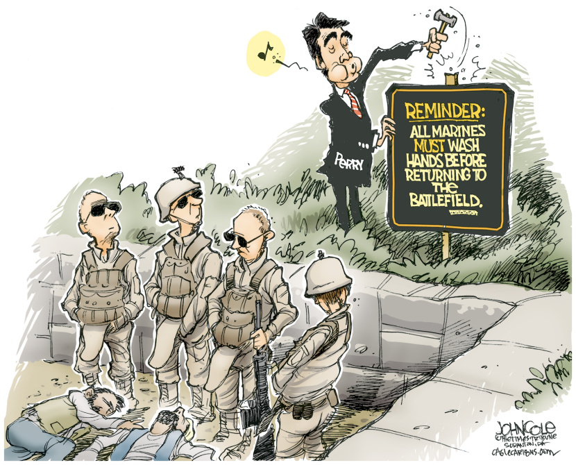 Rick Perry and Marines COLOR