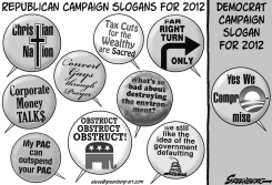 CAMPAIGN BUTTONS BW by Steve Greenberg