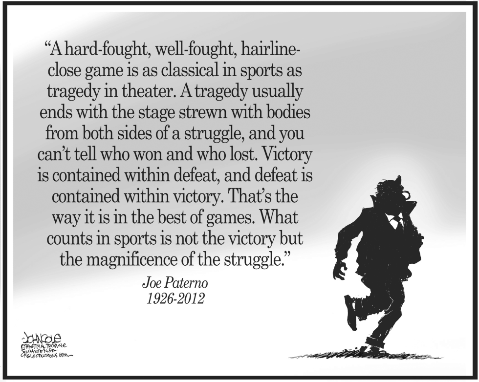 Joe Paterno dies BW
