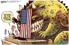OBAMA STATE OF THE UNION  by Rick McKee