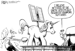 OBAMA UNICORN by Nate Beeler