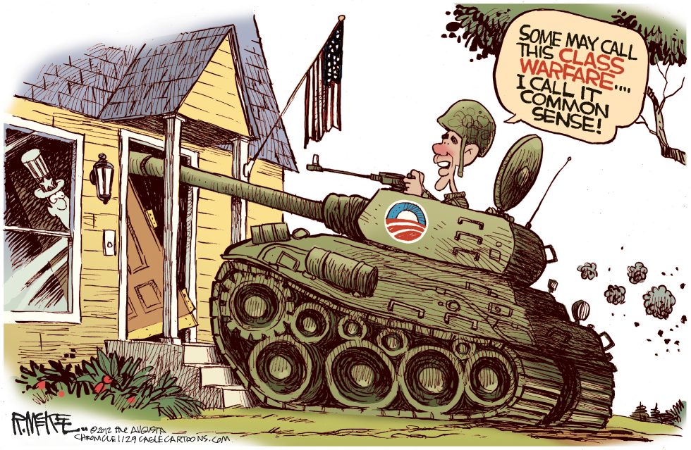  OBAMAS CRASS WARFARE by Rick McKee