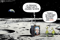 NEWT TO THE MOON  by Nate Beeler
