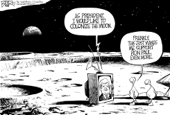 NEWT TO THE MOON by Nate Beeler