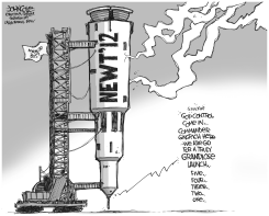 GINGRICH MOON MISSION BW by John Cole