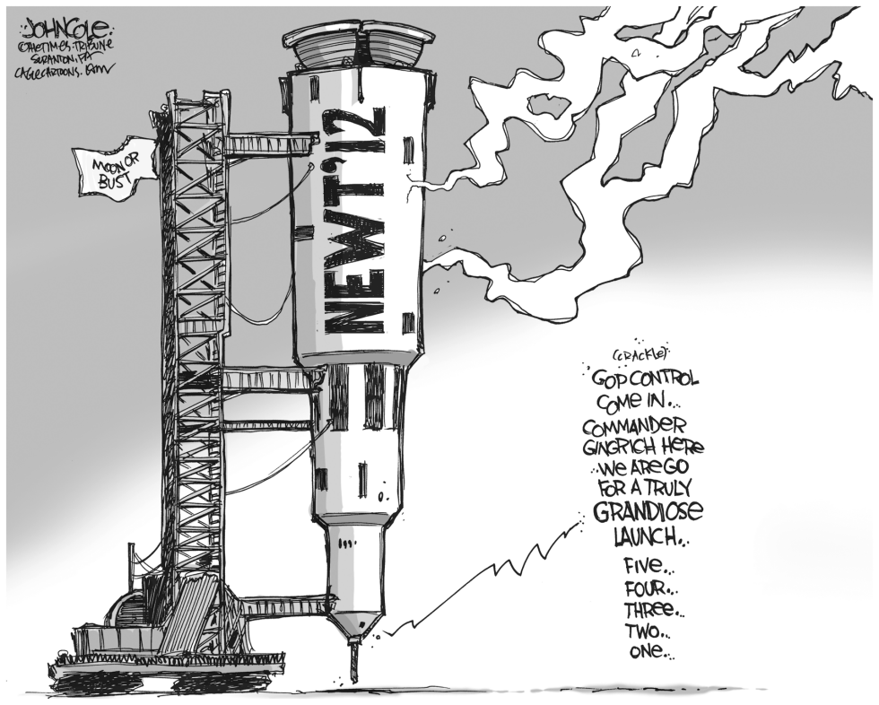 Gingrich moon mission BW