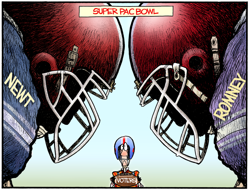  SUPER PAC BOWL by Christopher Weyant