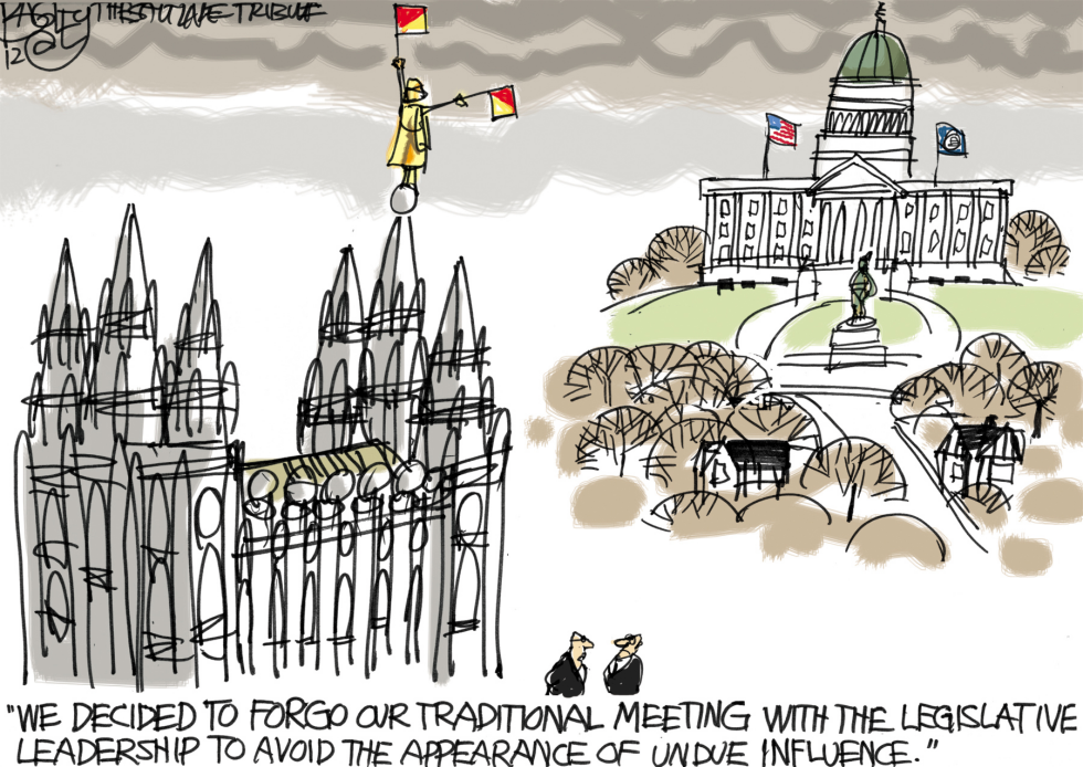  LOCAL MORMON SEMAPHORE METAPHOR by Pat Bagley