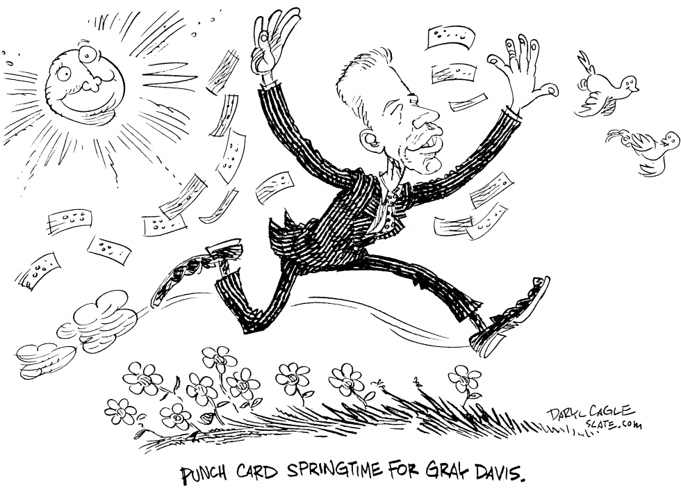  SPRINGTIME FOR GRAY DAVIS by Daryl Cagle