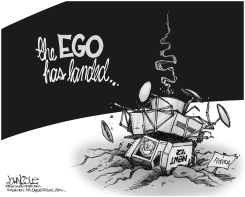 THE EGO HAS LANDED BW by John Cole