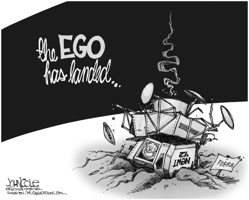 The Ego Has Landed BW