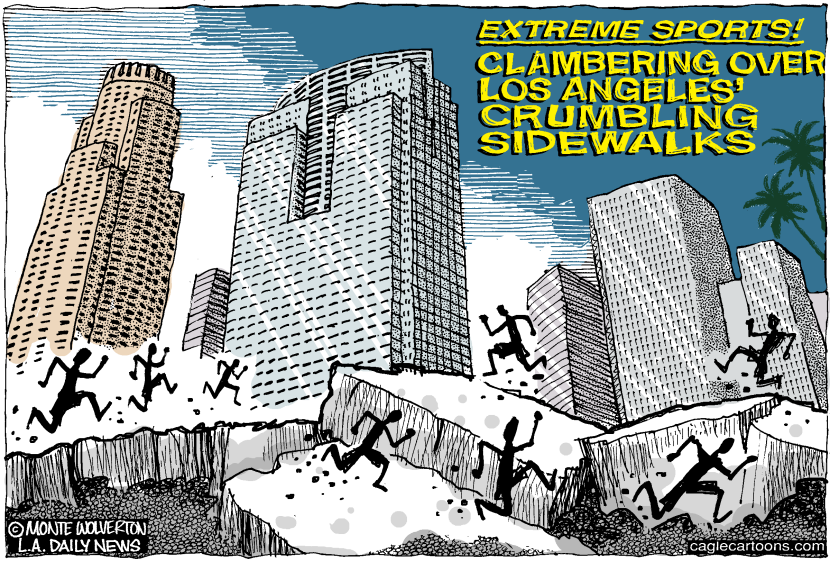 LOCAL-CA LAs Crumbling Sidewalks