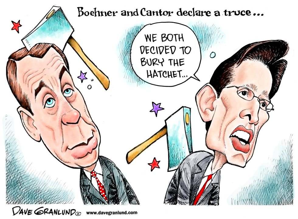  BOEHNER AND CANTOR TRUCE by Dave Granlund