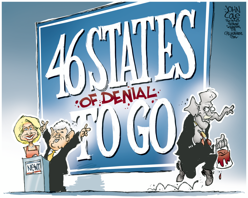 Gingrich state of denial COLOR