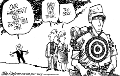 BRING EM ON by Mike Keefe